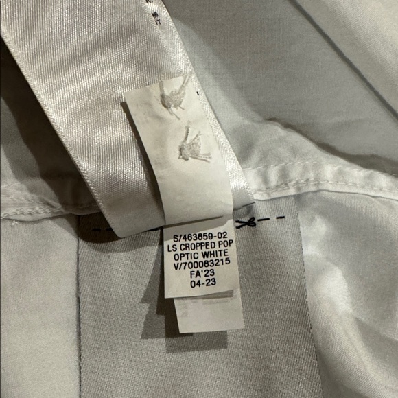 GAP Crisp White Cropped Cotton Collared Button Long Sleeve Shirt Size Large NEW - Picture 9 of 11